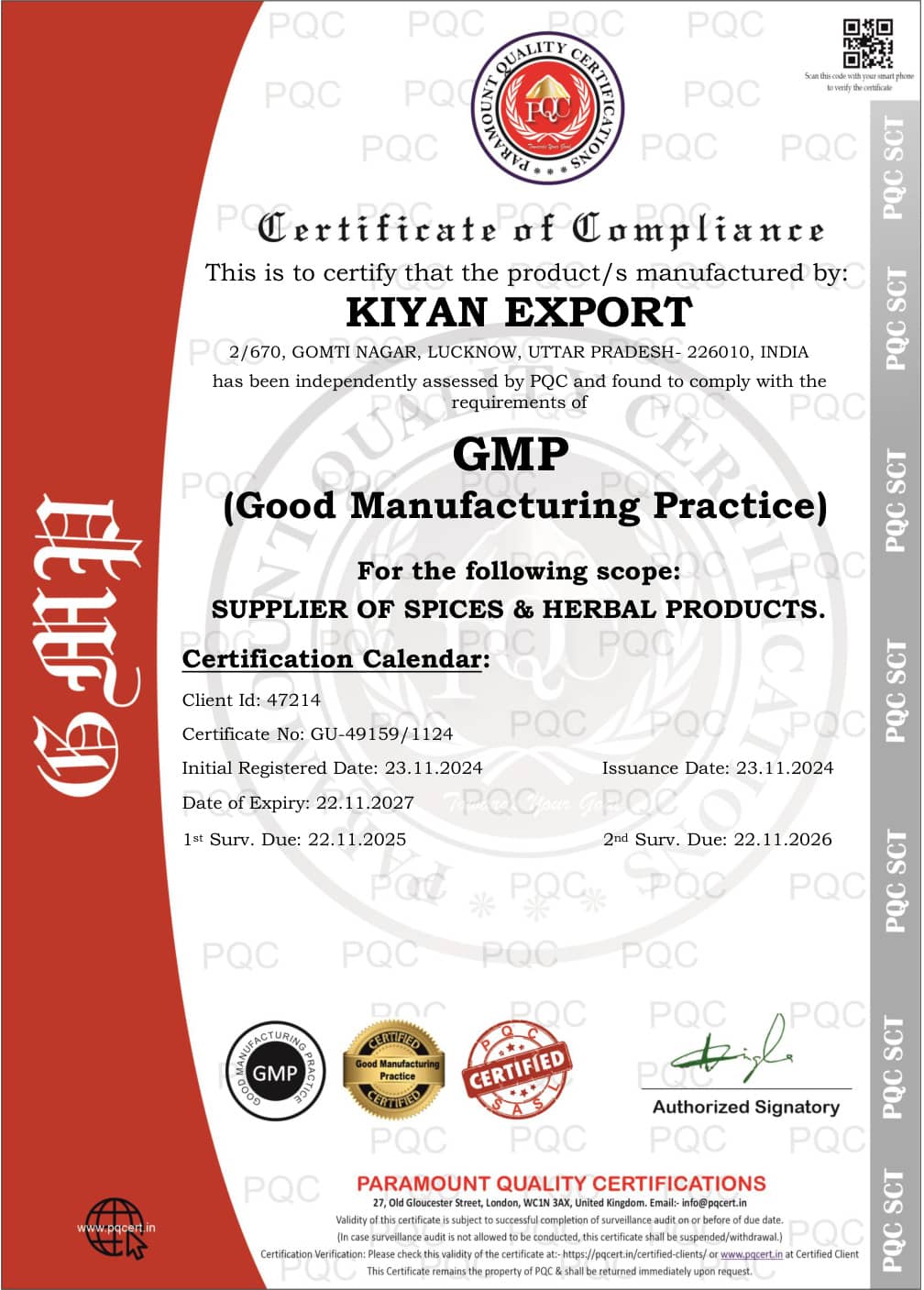 GMP Good Manufacturing Practice